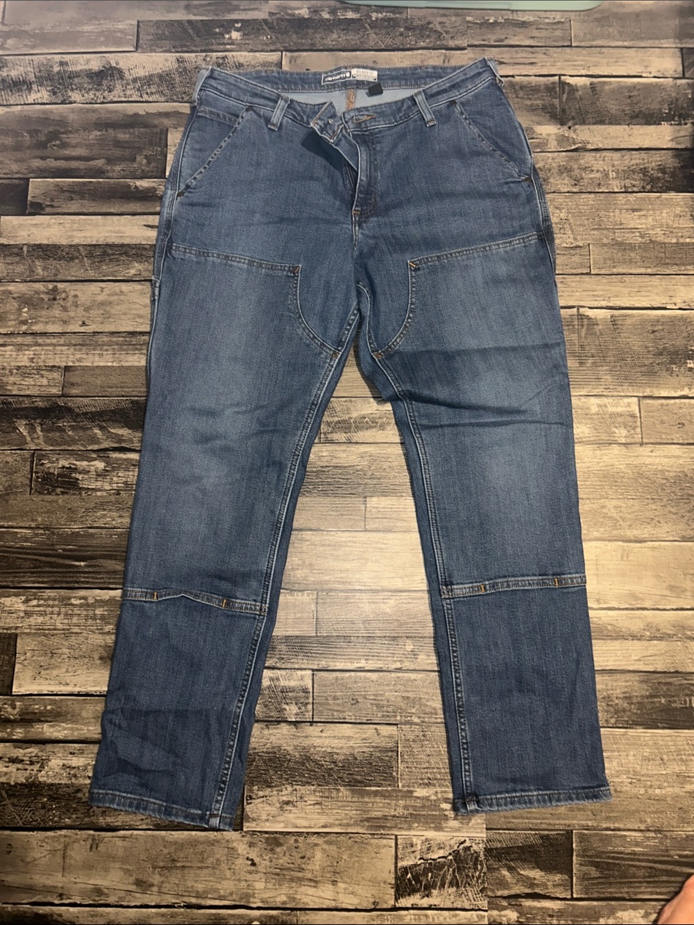 Carhartt Women’s Relaxed Fit Blue Work Jeans